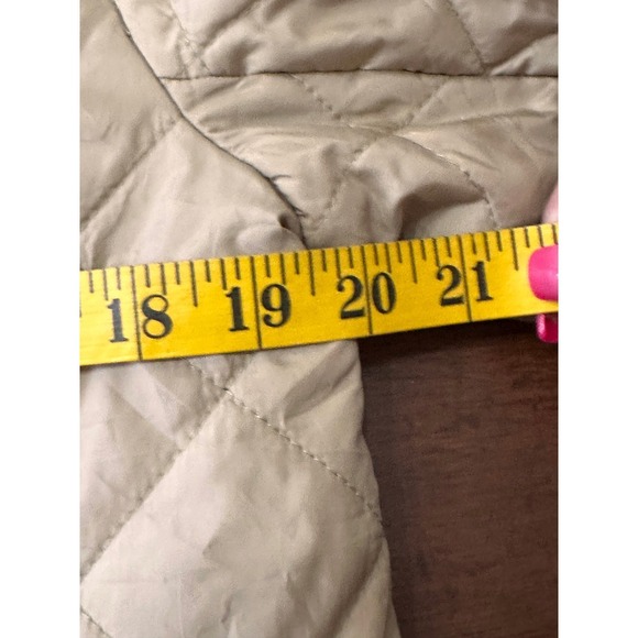 Ralph Lauren sport SZSM Quilted Barn Jacket Tan Polo Player Logo Full Zip Collar - Picture 15 of 16